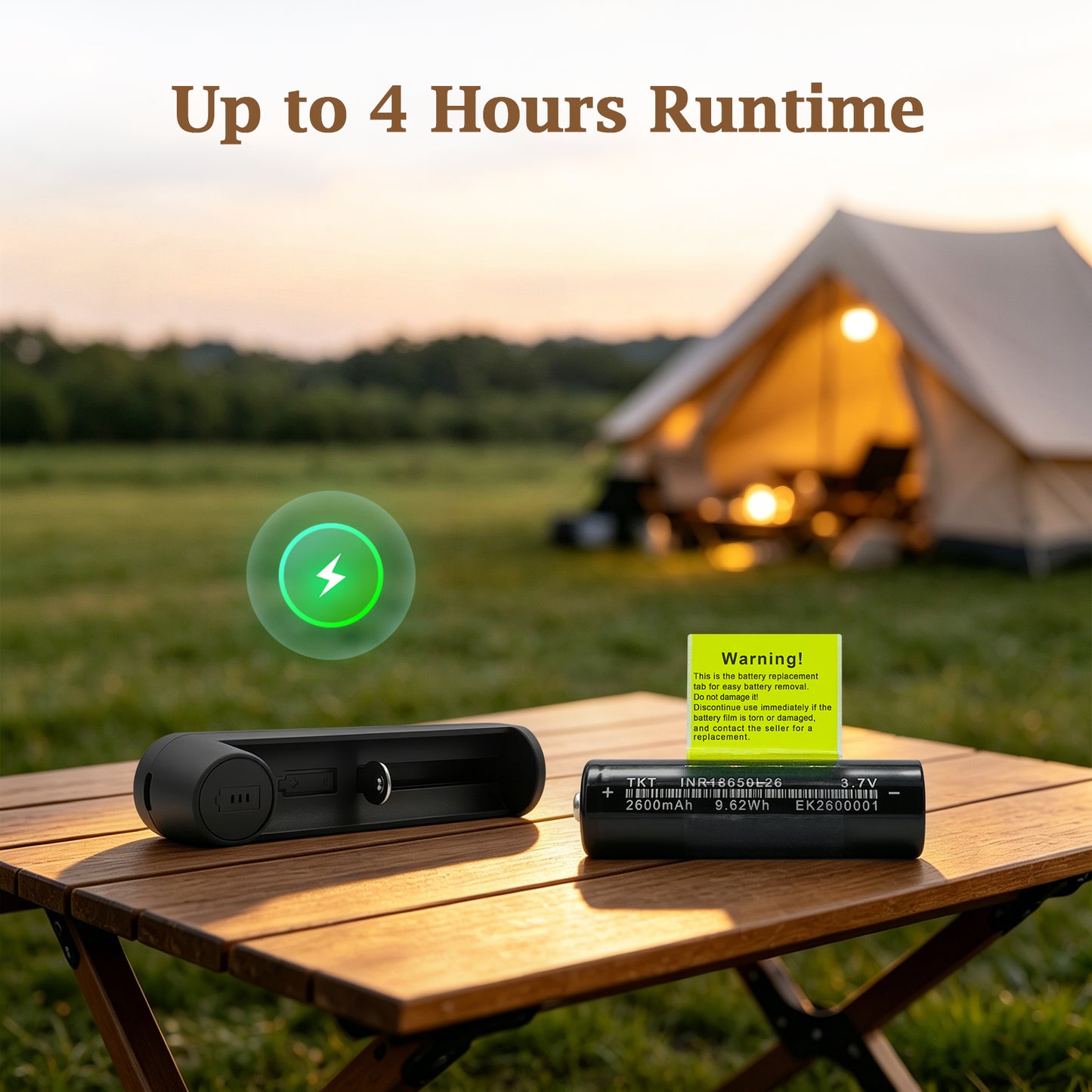 Camping Buddy Portable BT CD Player | Retro Wooden Decor for Campground, Picnic & Cabin | Requires External Speakers, CD not included